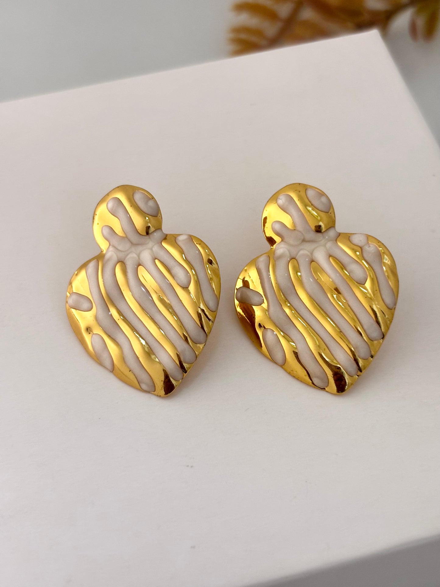 Vanilla Glaze ~ Set of 4 pieces of Earrings | Anti Tarnish Gold Plated