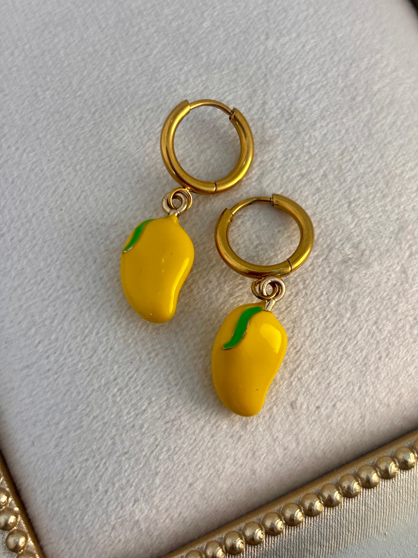 Go Mango Hoop Earrings | 18kt Gold Plated