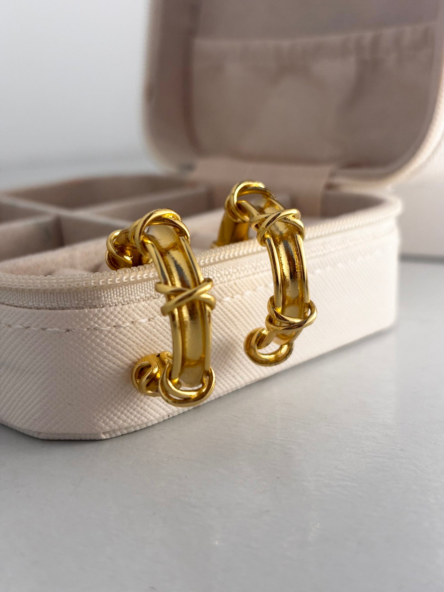 Classic Knot Hoops | 18k Gold Plated