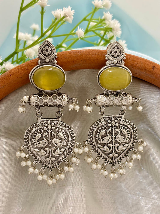 Ivara Jhumkas Earrings (Yellow)