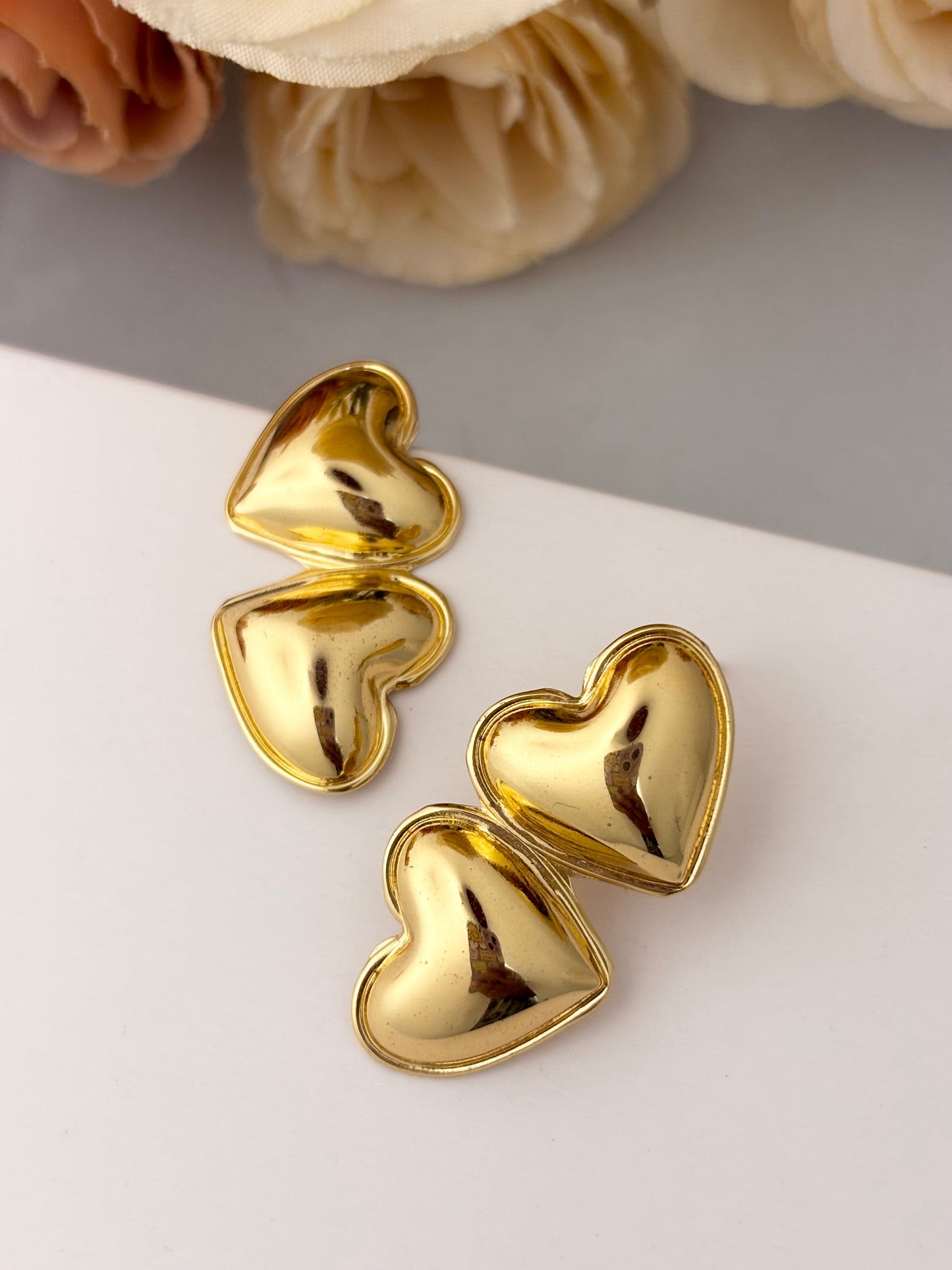 Twinkiss Heart Drops | 18kt Gold Plated | Stainless Steel