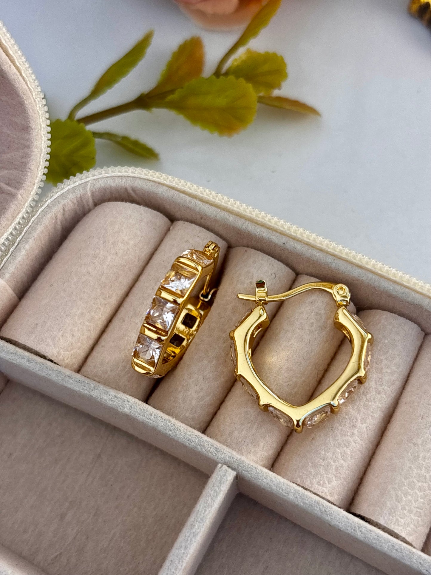 Glowbite Gold Huggie Hoop Earrings