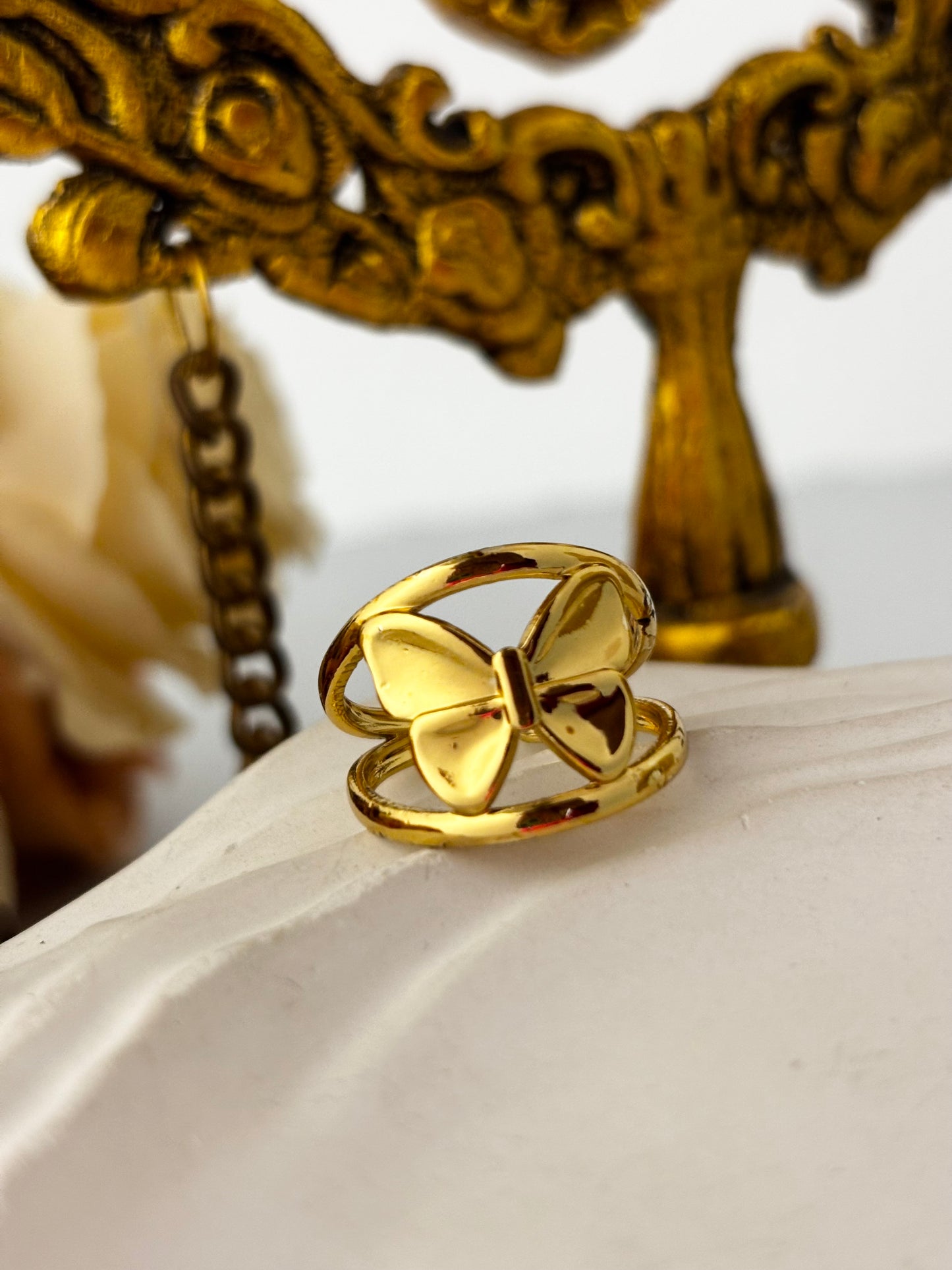 Golden Butterfly – Anti-Tarnish Statement Ring for Women