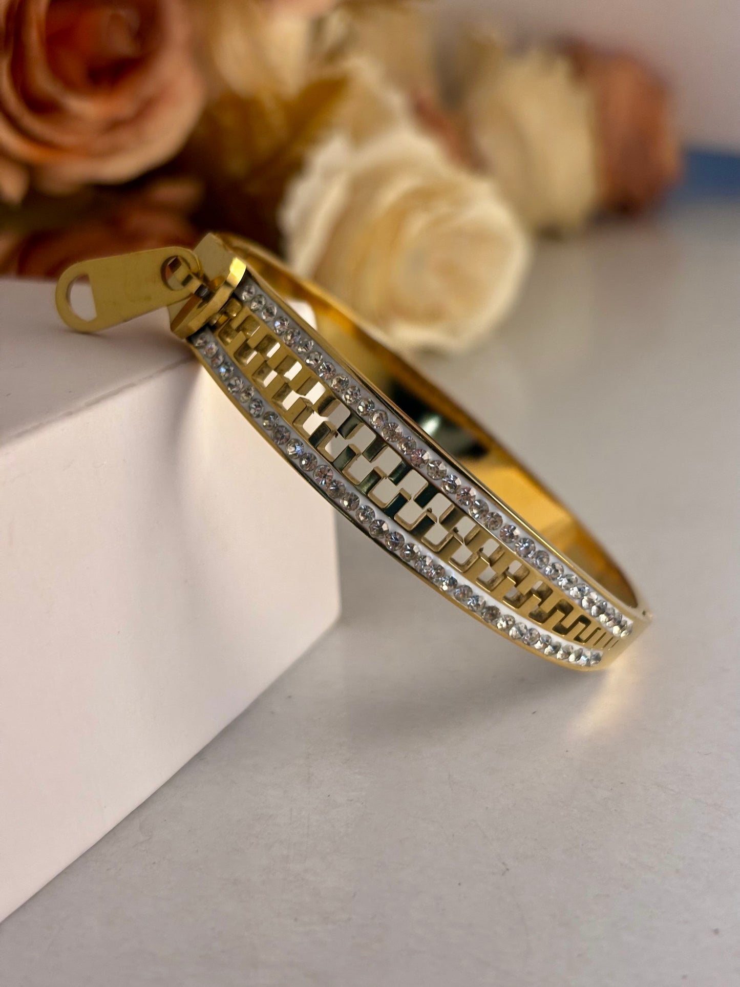 Taffy Chain Zircon Bracelet | 18kt Gold Plated