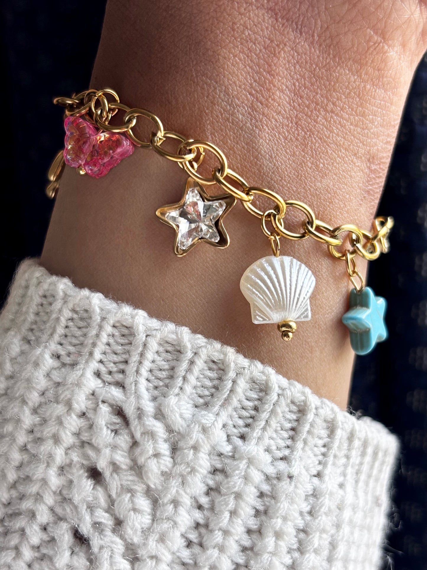 Ocean Jingles Charms | Anti Tarnish Gold Plated Bracelet