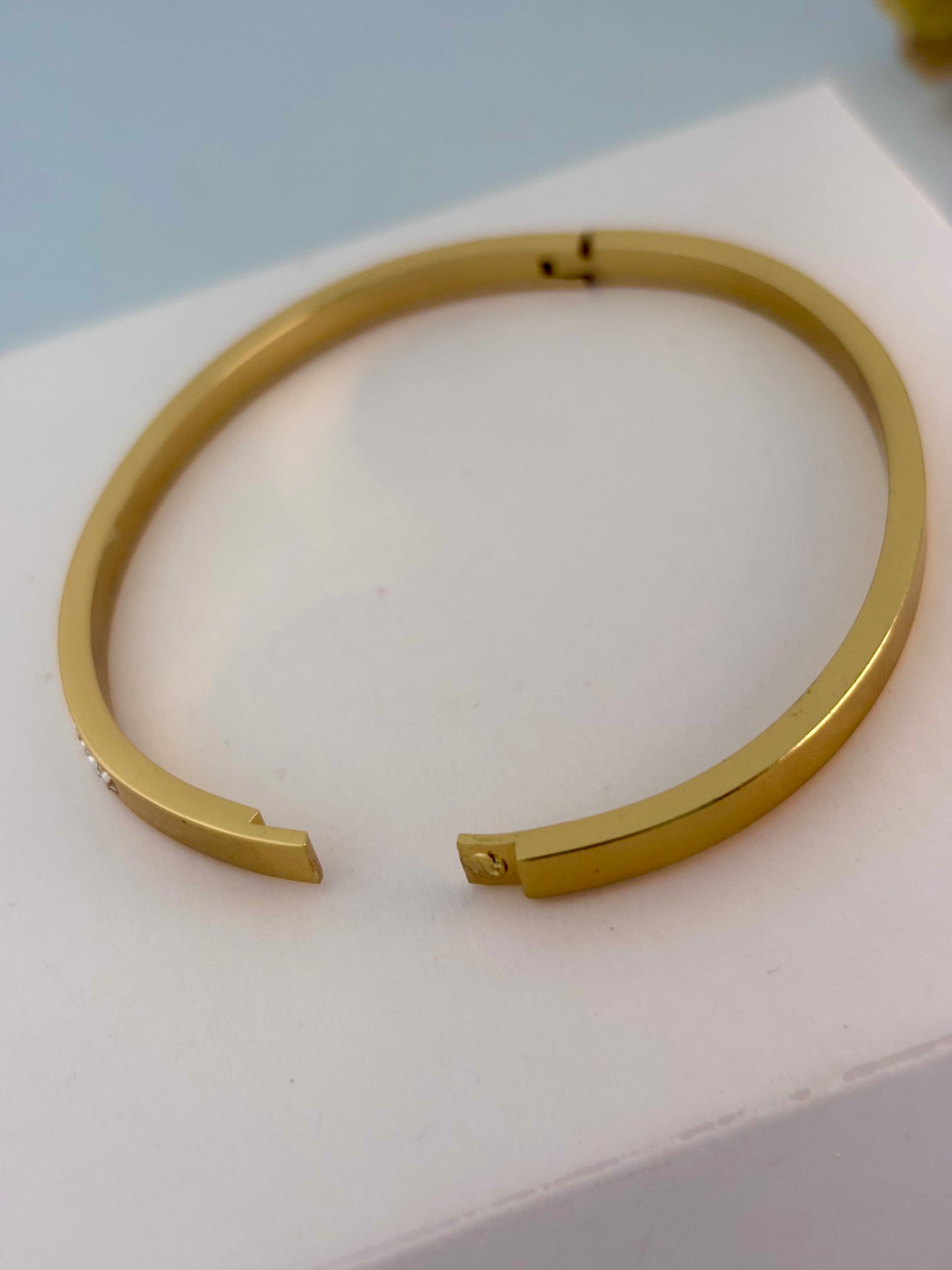 Monaco Crystal Bangle Bracelet | 18kt Gold Plated