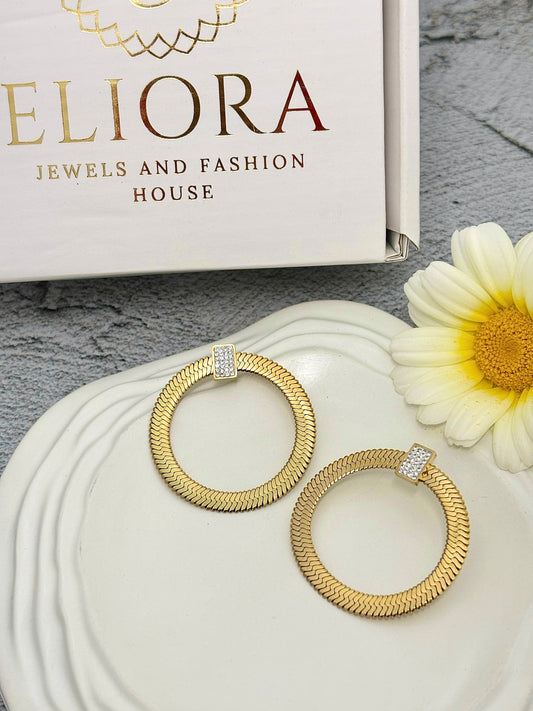 Lustrous Circle Earrings