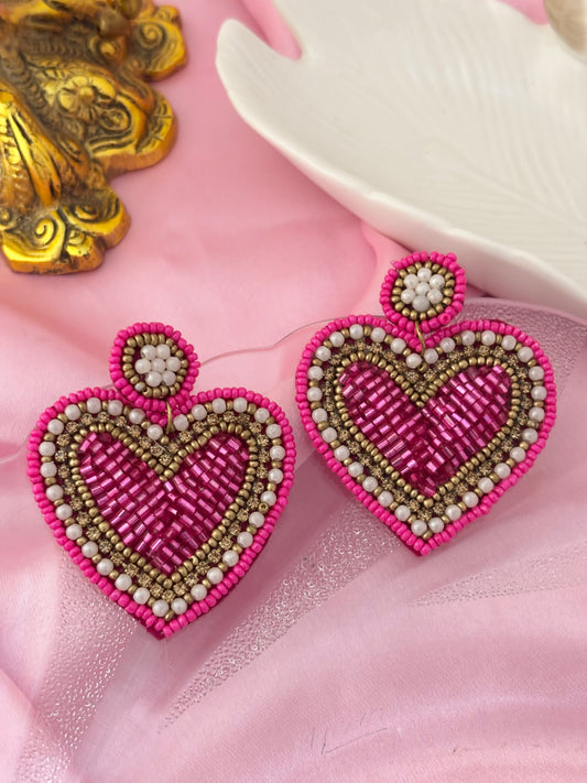 Gulabo Heart Handmade Earrings