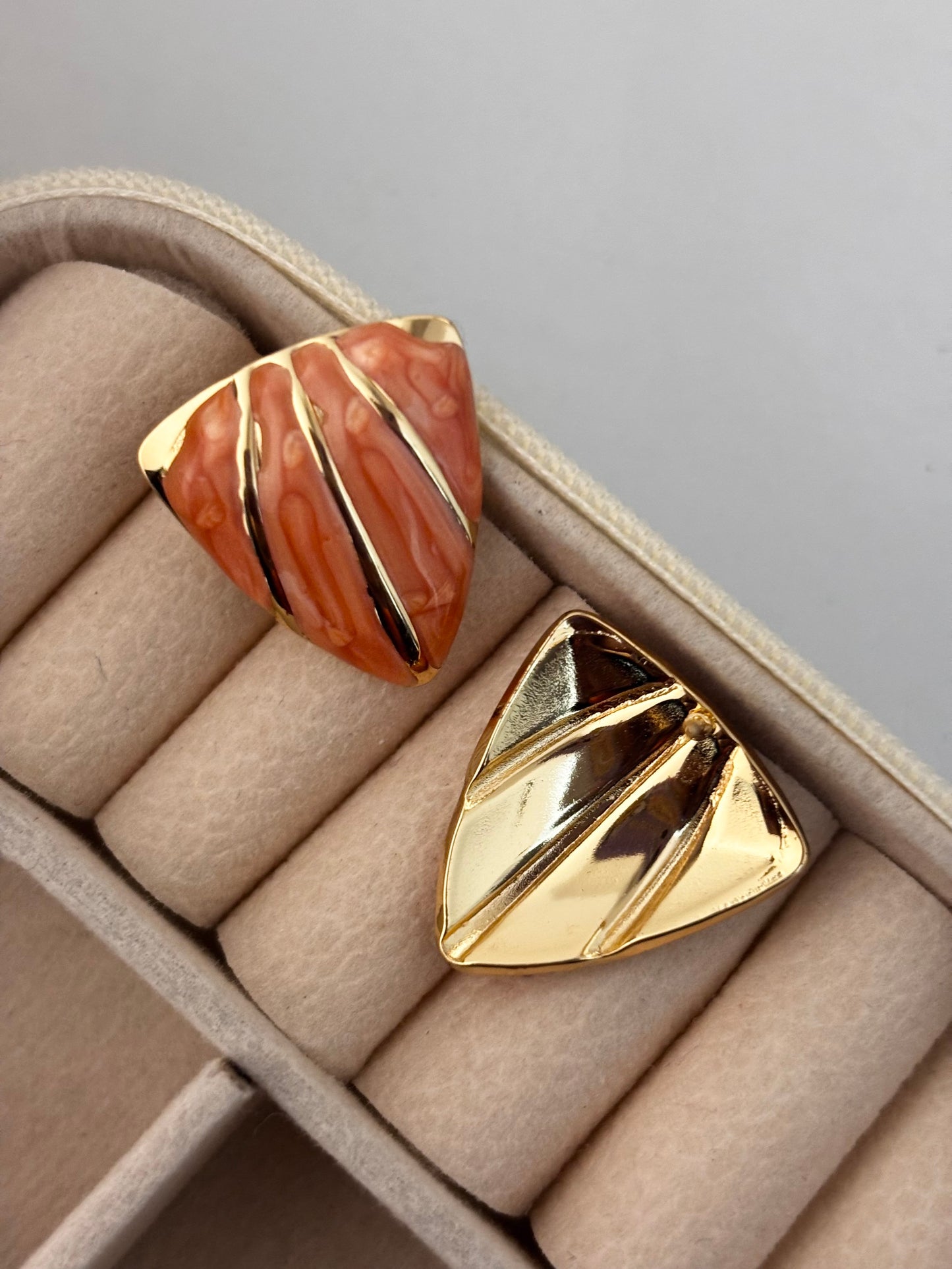 Coral edit ~ Set of 4 Enamel Earrings | Anti Tarnish Gold Plated