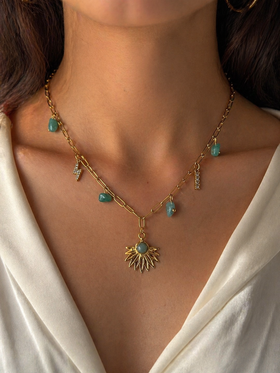 Zenvy Gold Necklace | 18kt Gold Plating Summer Special