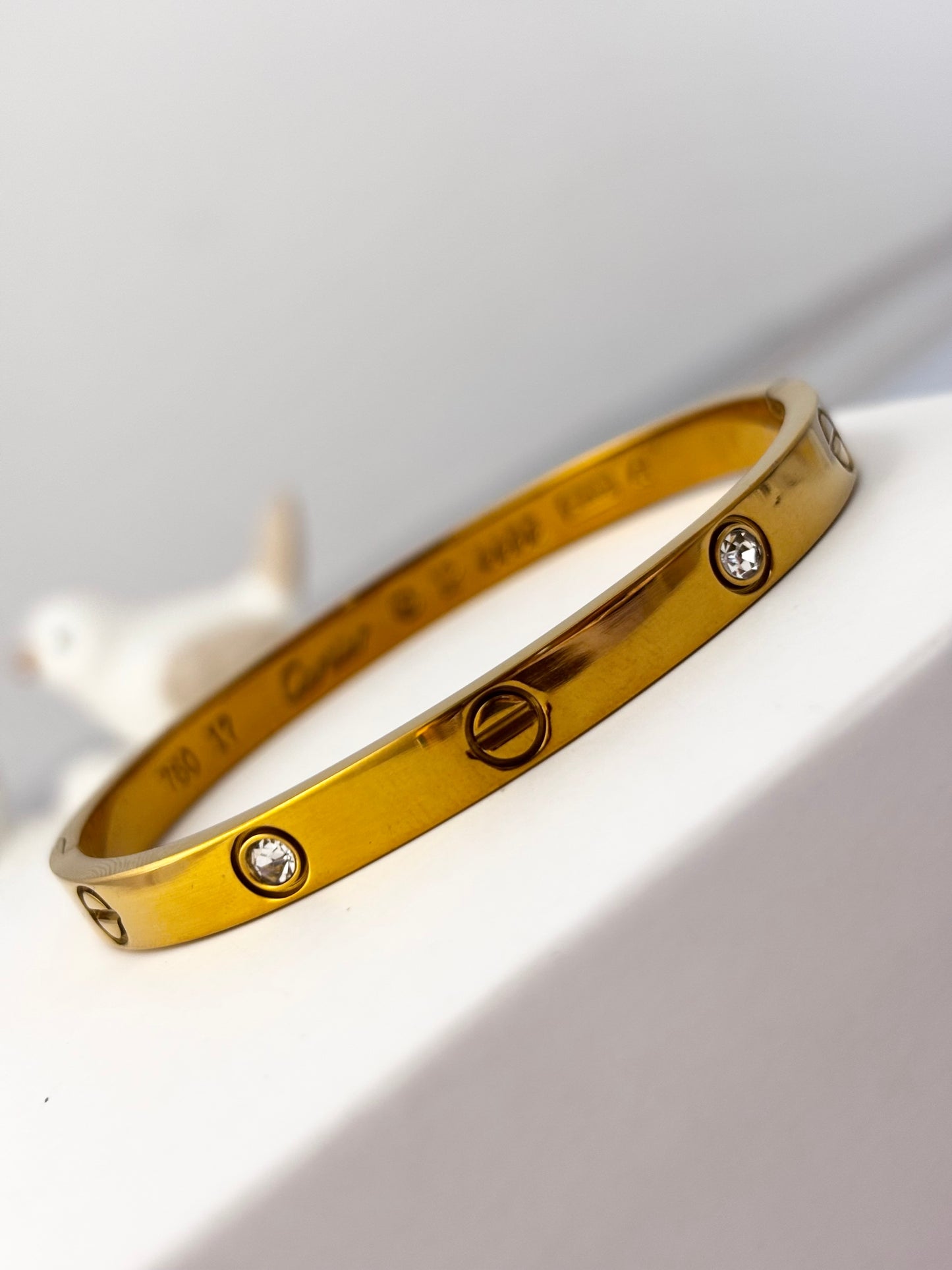 Cartier Inspired Love Band Bracelet | 18kt Gold Plated |