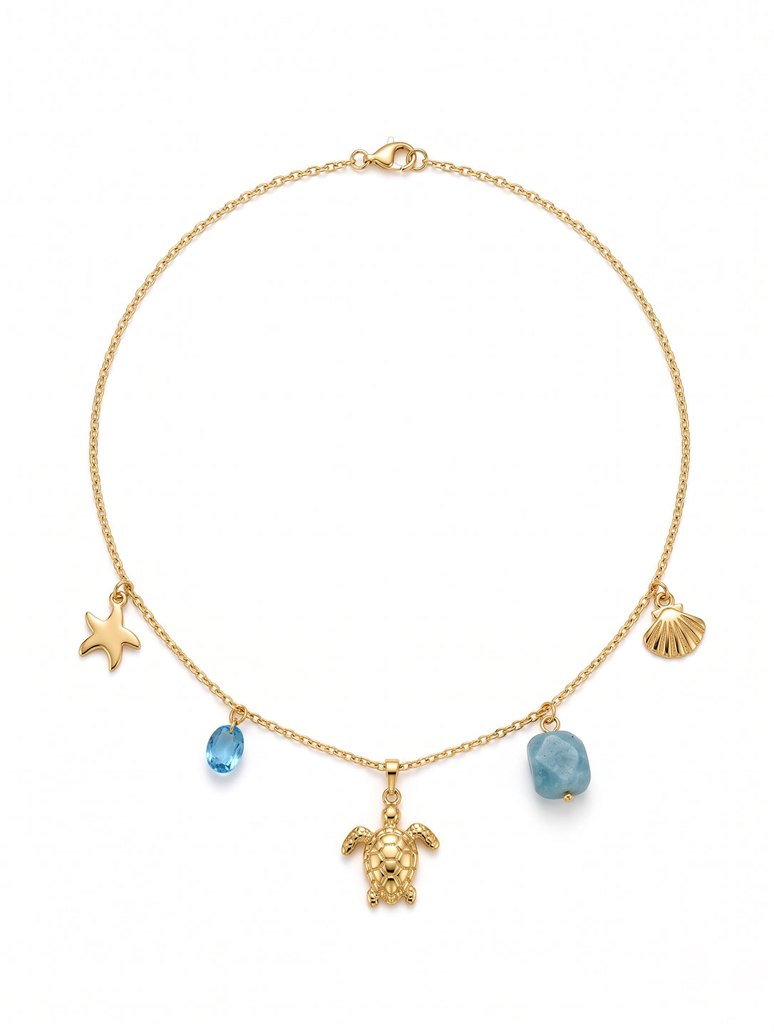 Turtle Muse Beach Necklace | 18k Gold Plated | Waterproof