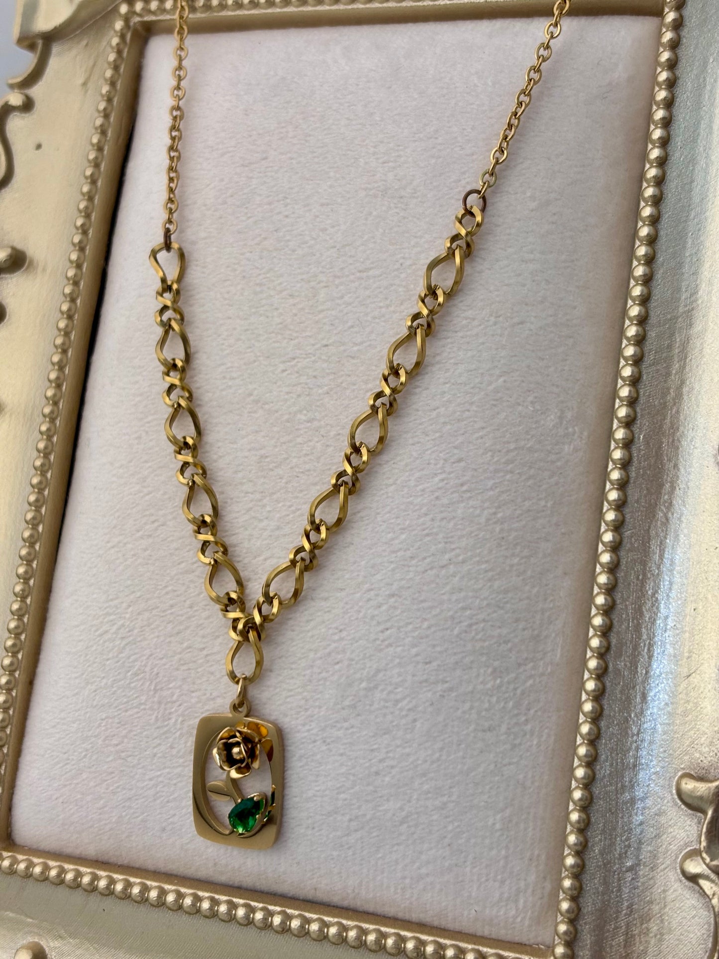 Willow Rose Gold Plated Floral Pendant Necklace