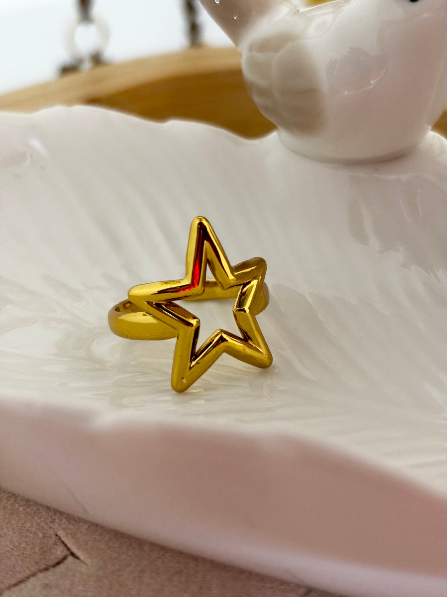 Golden Star Minimal Ring | Anti Tarnish