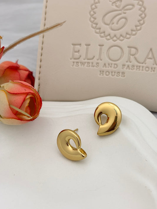Golden Swirl Studs