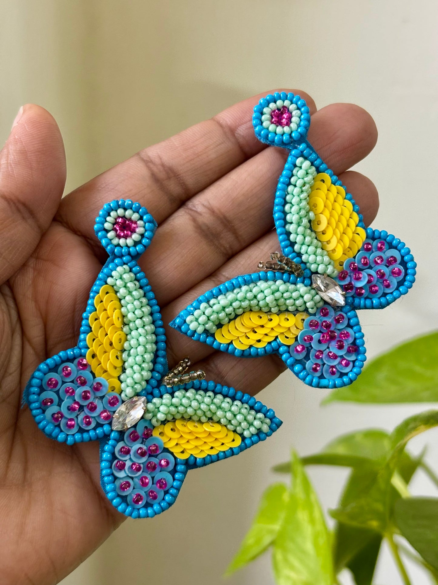 Butterfly Handmade Beaded Earrings