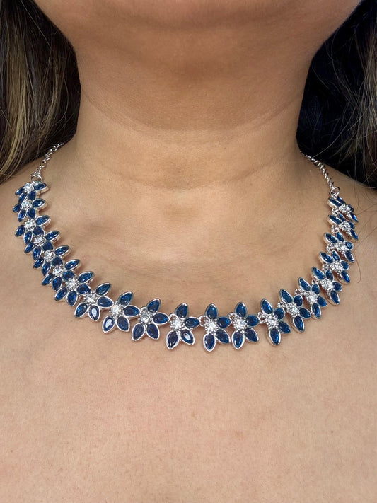 Lily Grace Necklace Set (Blue)