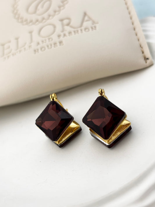 Wine Blush Drop Earrings
