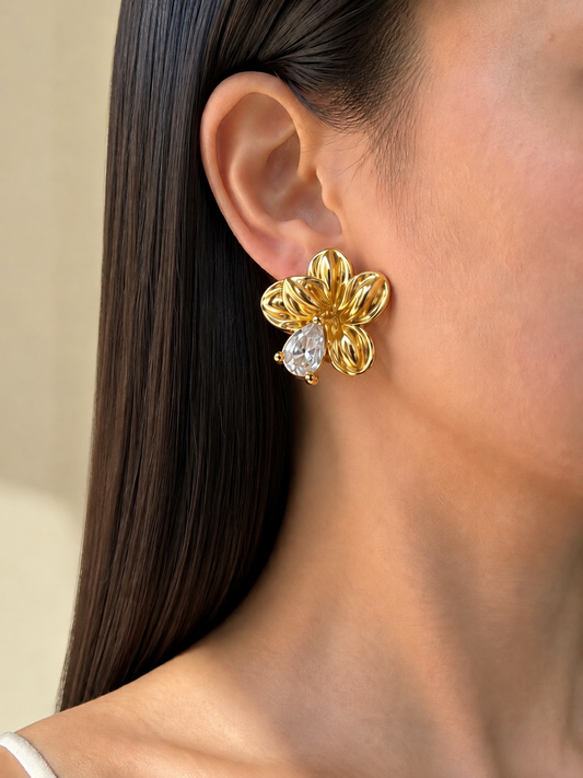 Petal Zircon Studs