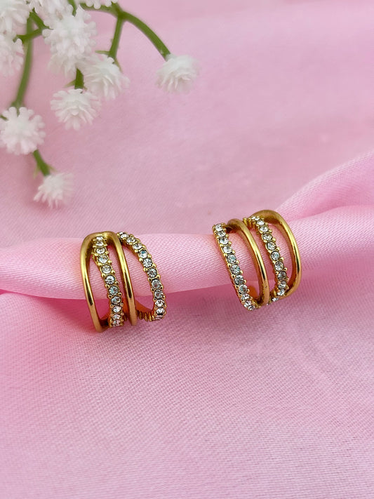 Golden Aura Huggie Hoops