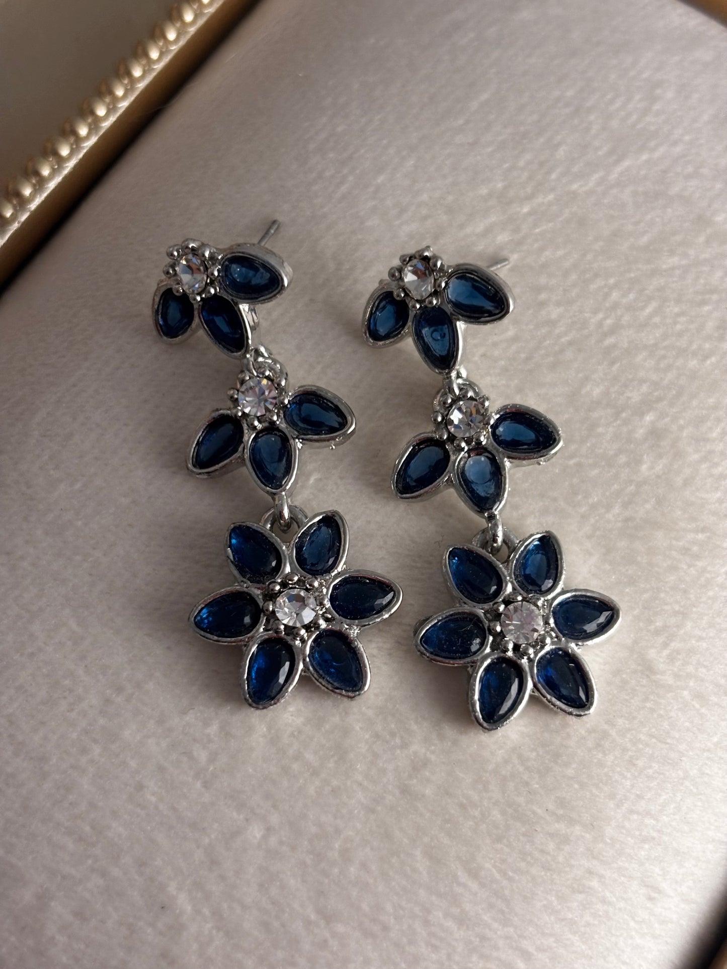 Blue Daisy Necklace Set