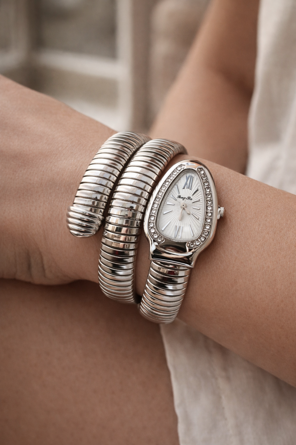 Viral Silver Serpent (Snake Watch) | Brand Inspired Statement Watch