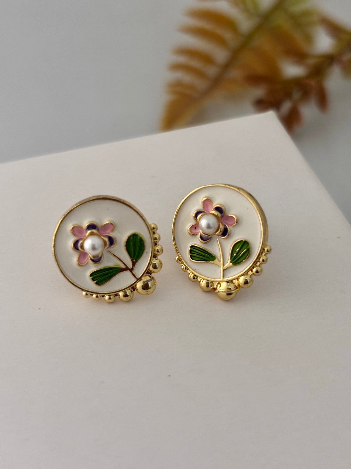 Vanilla Glaze ~ Set of 4 pieces of Earrings | Anti Tarnish Gold Plated