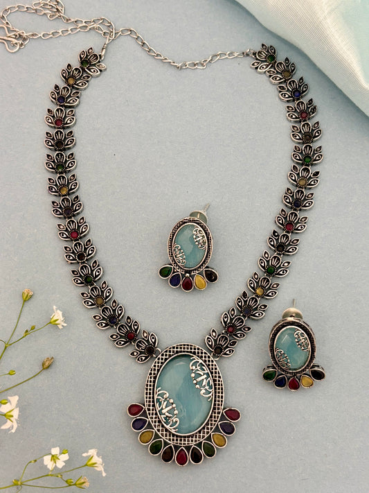 Rangratna Necklace Set (Blue)