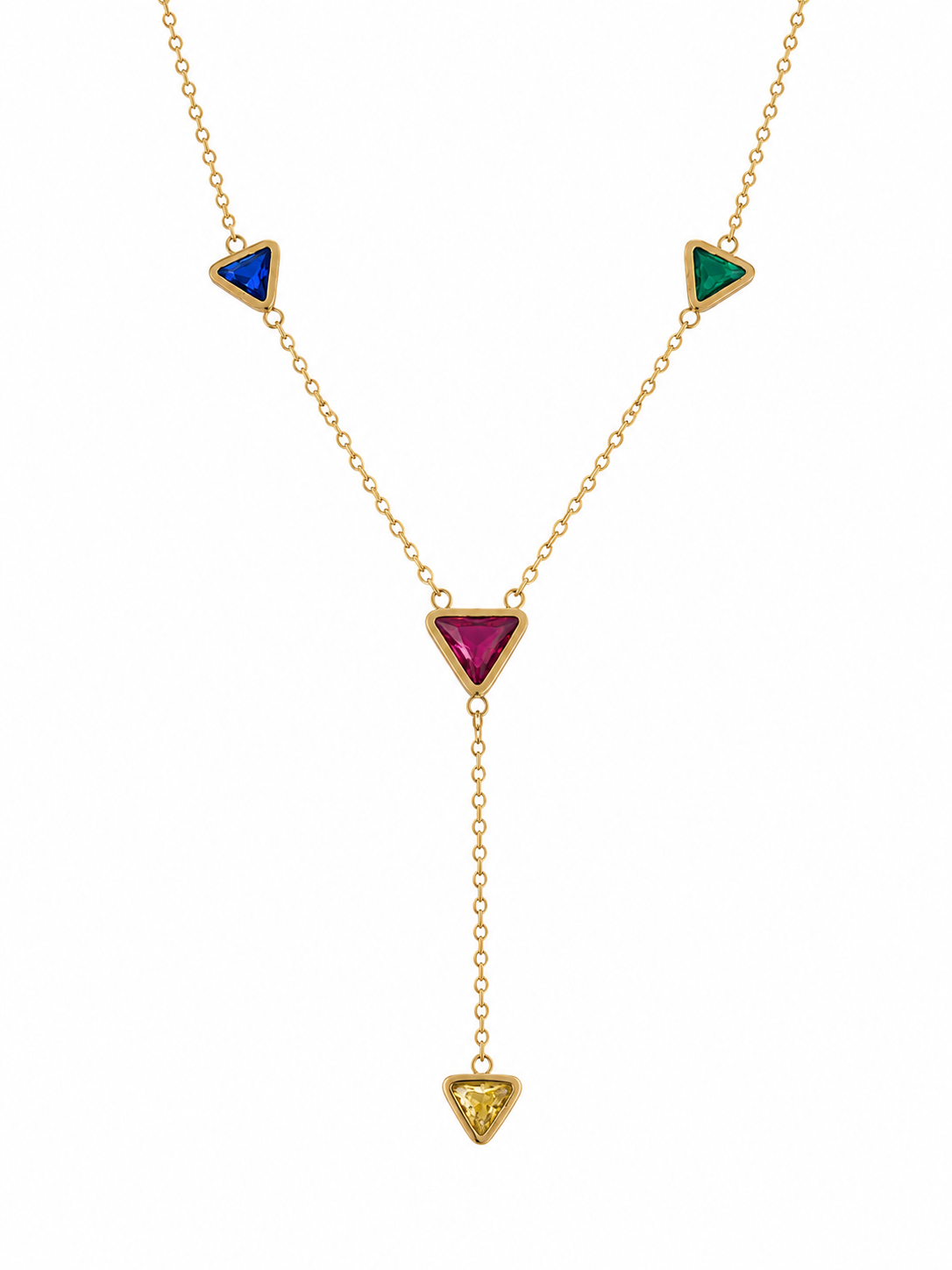 Kaleido Drop | Multicoloured Y Necklace