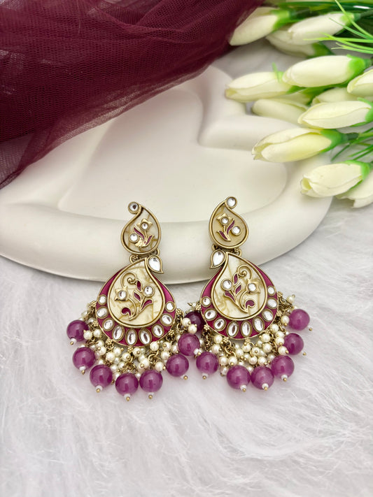 Gulnaar Jhumka (Purple)
