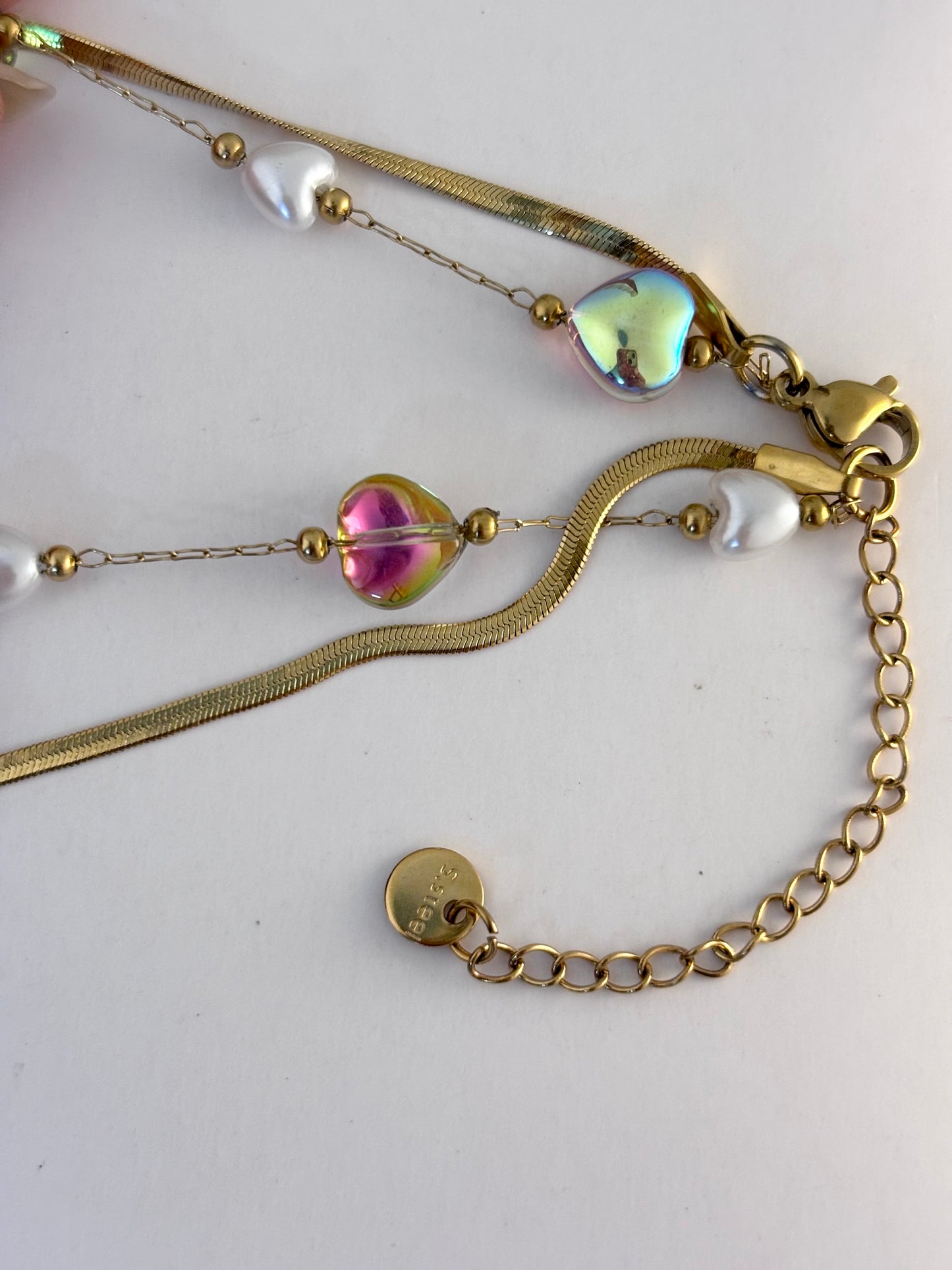Aurabelle Gold Plated Layered Pearl Beaded Necklace