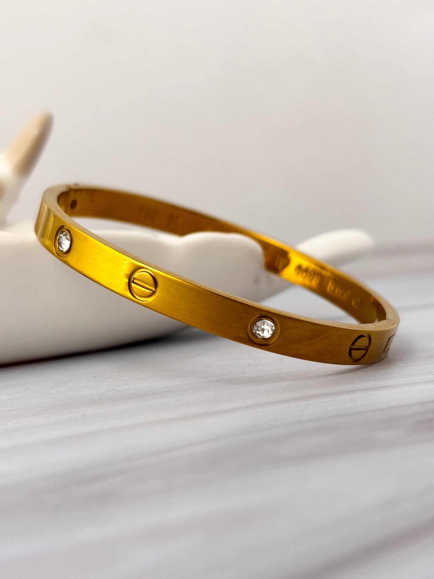 Cartier Inspired Love Band Bracelet | 18kt Gold Plated |