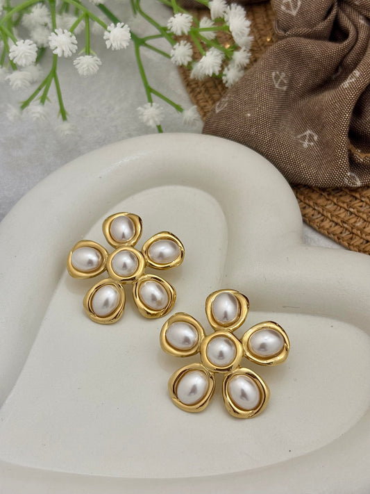 Pearl Petal Studs