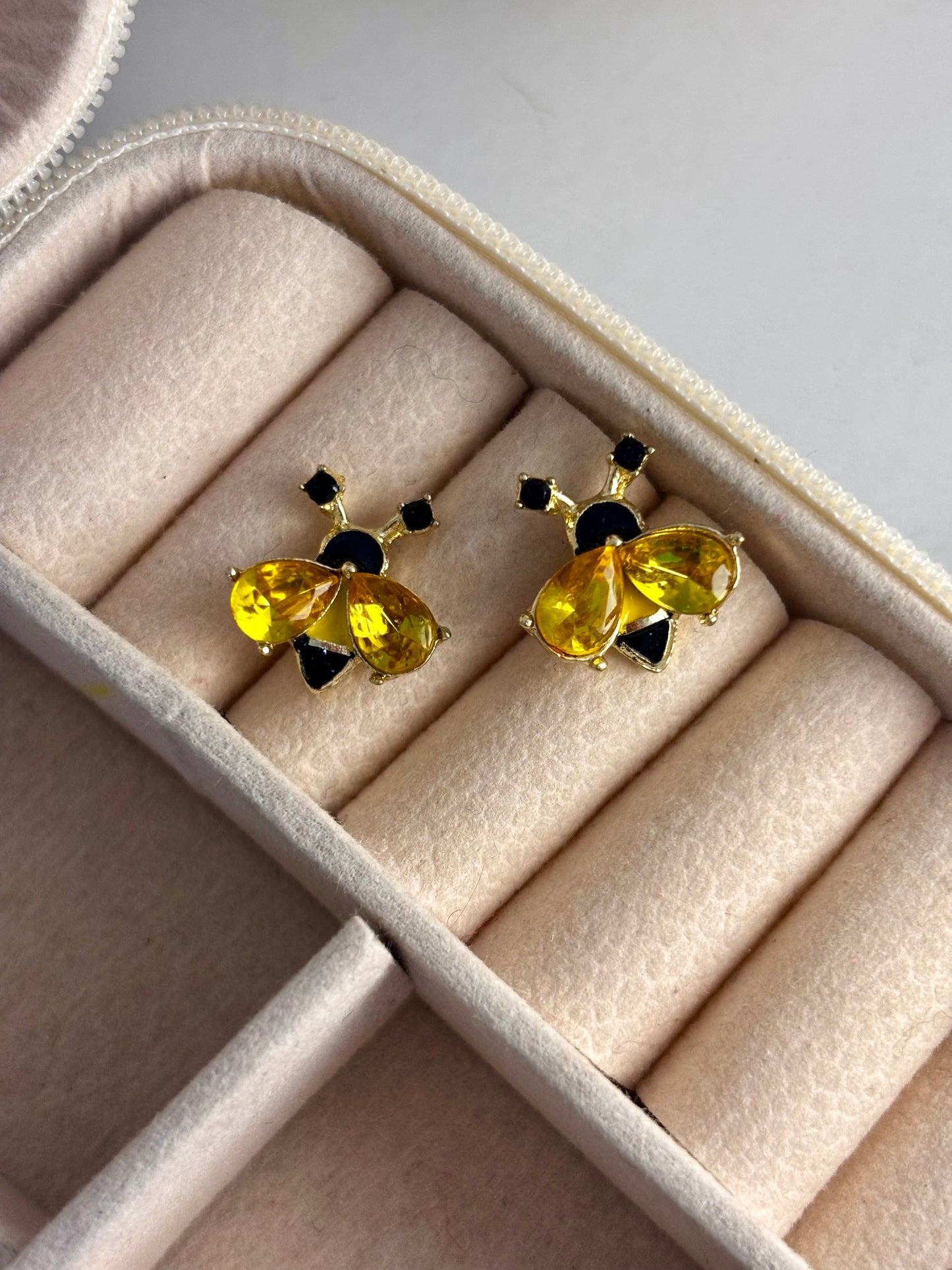 Bee Bling Stud Earrings | 14kt PVD Gold Plated