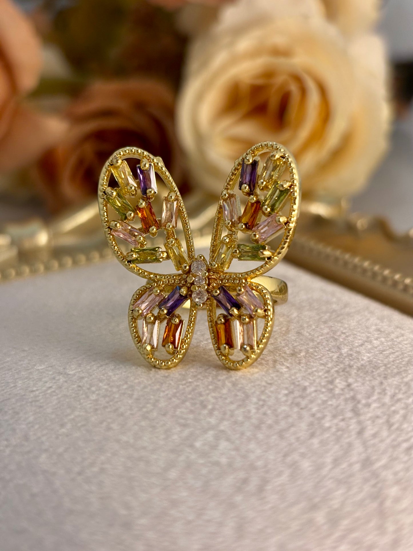 Vintage Butterfly Statement Ring