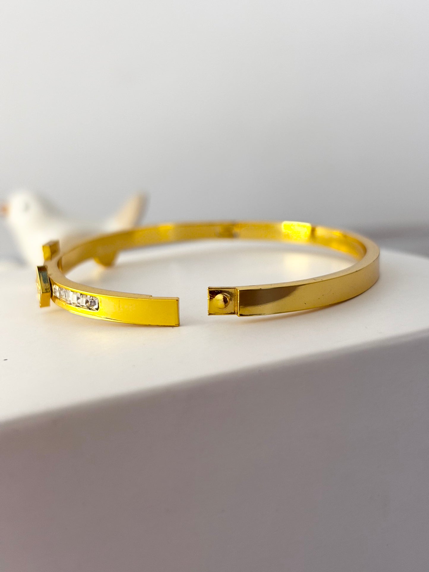 Luna Gold Zircon Bracelet | 18kt Gold Plated Stainless Steel