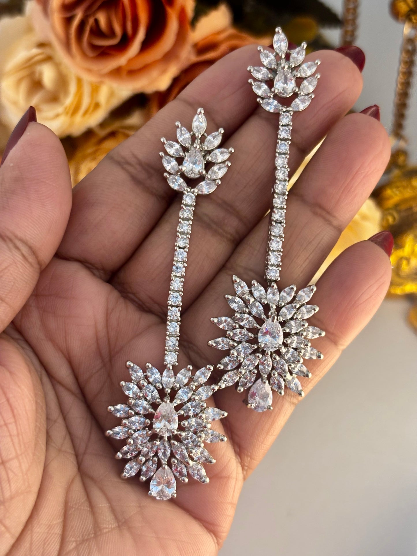 Miraya AD Earrings | Wedding & Party Wear