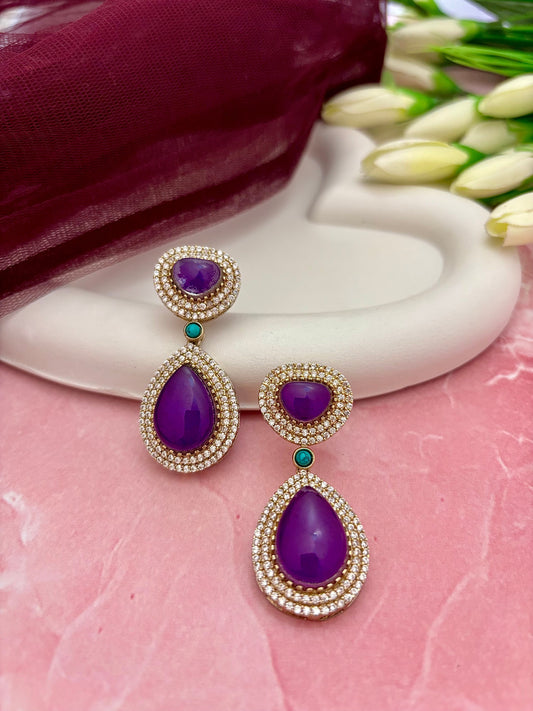 Vaanya Purple Danglers