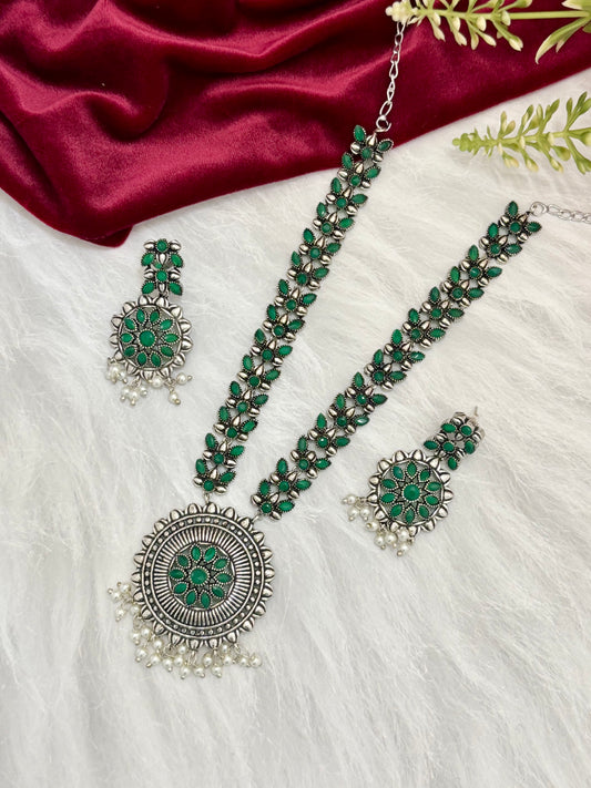 Ranjika Royal Necklace - Green