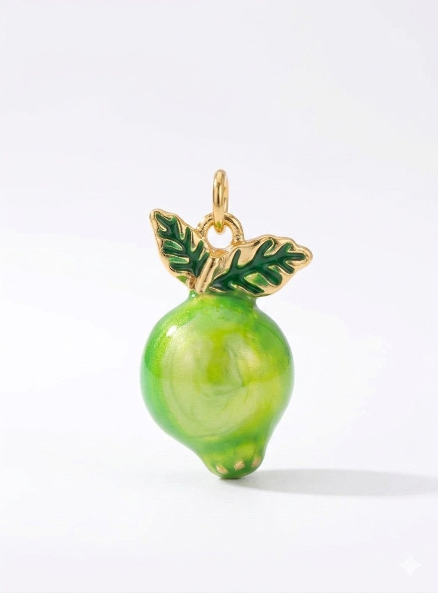 Lime Pop Pendant Necklace | 18kt Gold Plated Non Tarnish