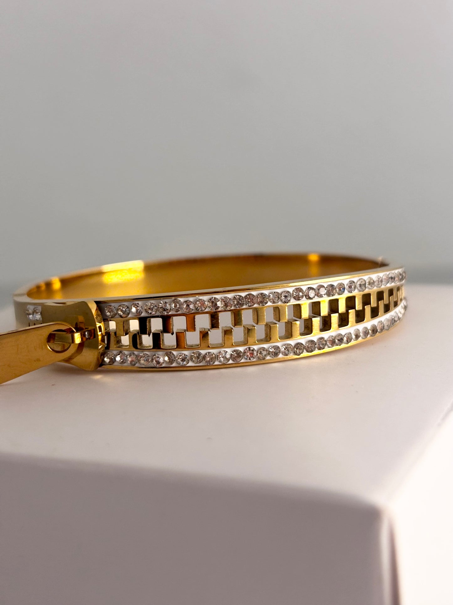 Taffy Chain Zircon Bracelet | 18kt Gold Plated