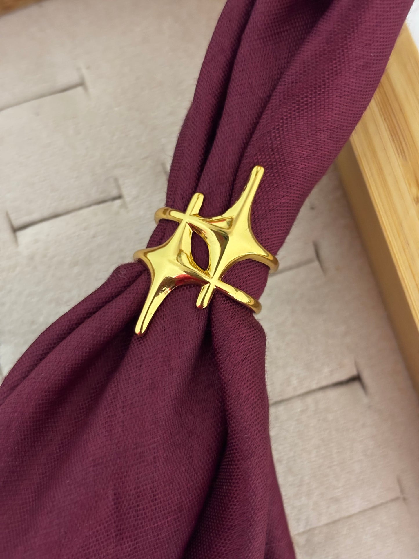 Nova Star Kiss Gold Statement Ring for Women