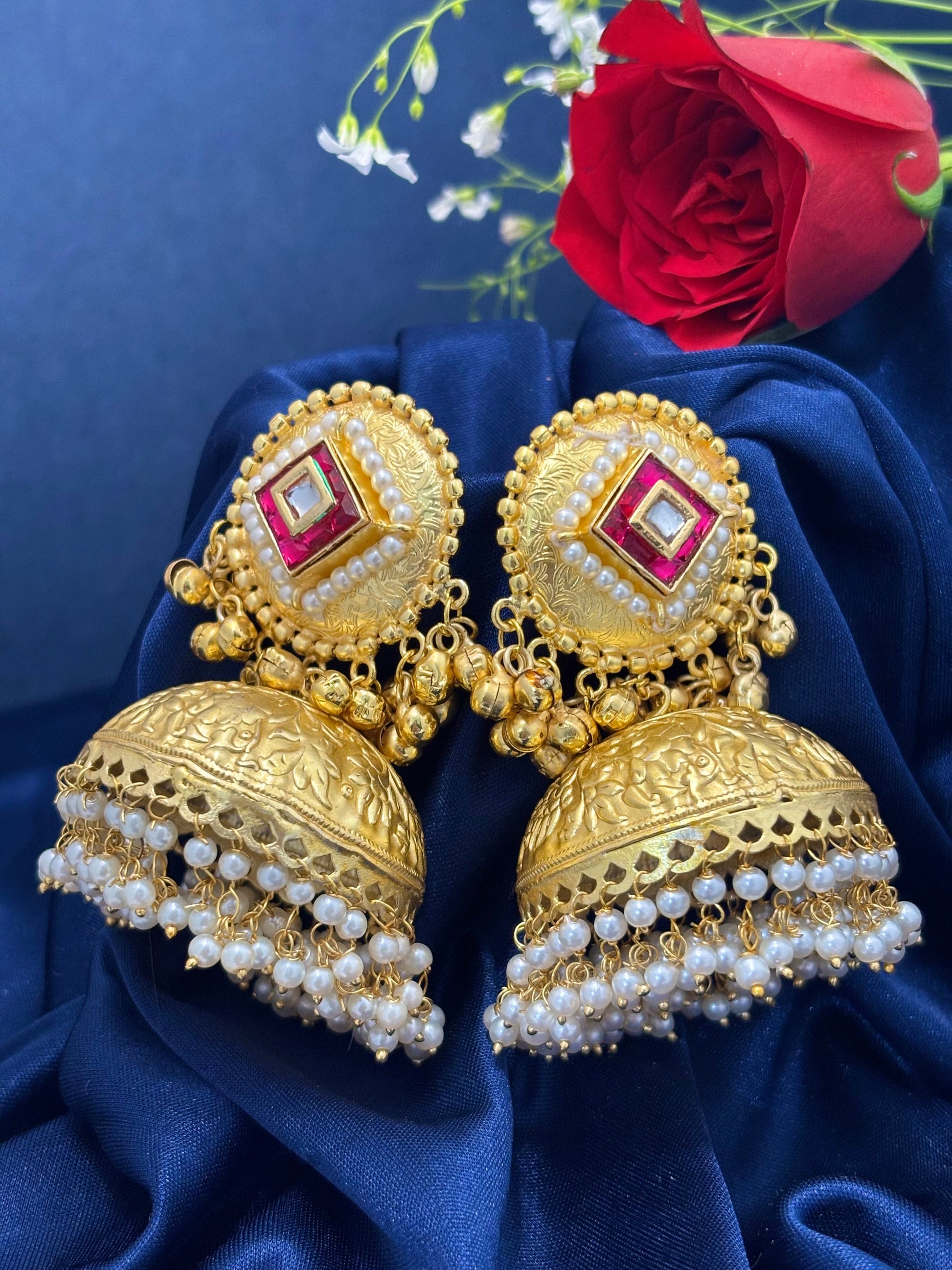Maharani Gold Jhumka Earrings Jhumka