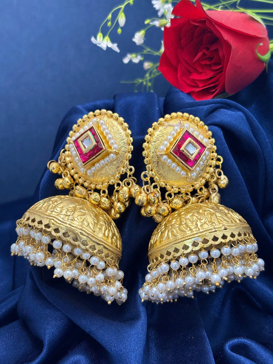 Maharani Gold Jhumka Earrings Jhumka