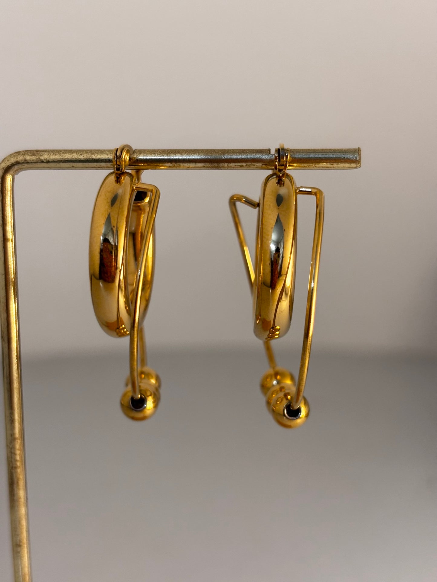 Luxe Triple Ball Hoops | Anti Tarnish - Gold Plated