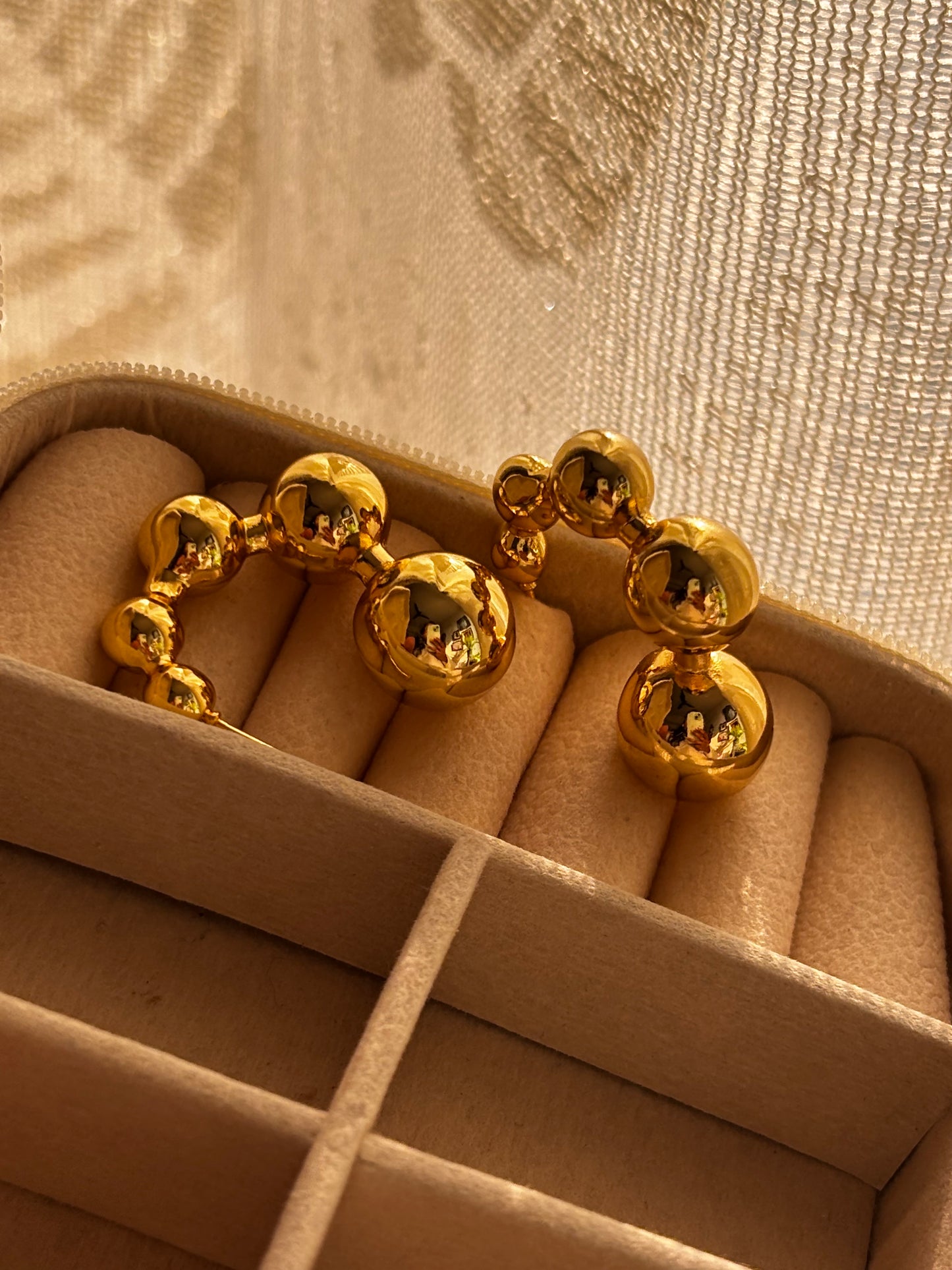 Mini Molten Hoops | 18kt Gold Plated Stainless Steel