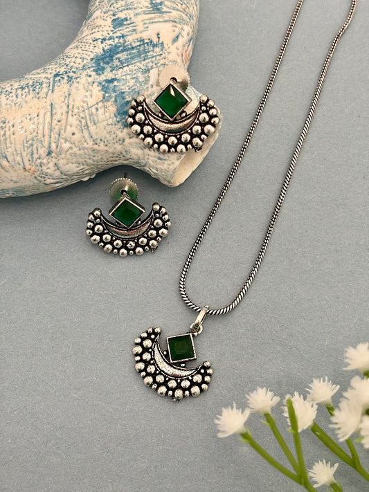 Chandralekha Jewellery Set (Emerald Green)