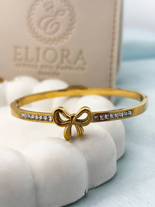 Mimi Bow Zircon Bangle Bracelet
