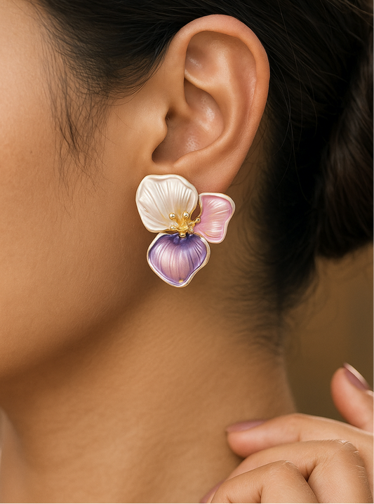 Petal Kiss | Anti-Tarnish Gold Plated Studs