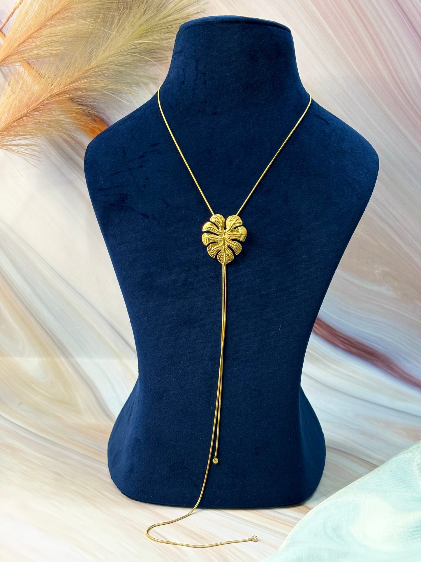 Verona Adjustable Lariat Necklace with CZ stones